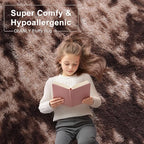 OLANLY Area Rugs for Living Room Bedroom, Machine Washable 4x5.9 Feet Soft Fluffy Shaggy Bedside Rug, Indoor Floor Carpet for Kids Girls and Boys, Nursery Room, Home Decor Aesthetic, Coffee Tie-dye