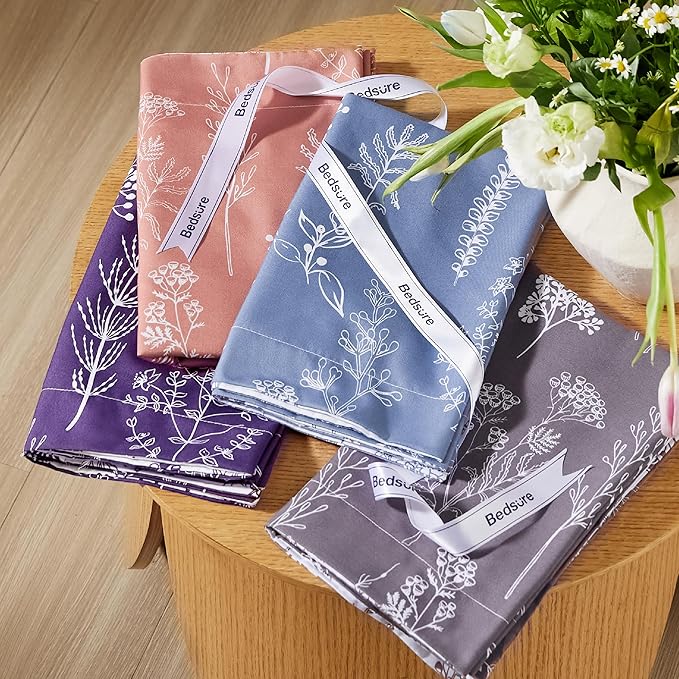 Bedsure Full Comforter Set - Infinity Blue Bed Set, 3 Pieces Cute Floral Bedding, 1 Soft Reversible Botanical Flowers Comforter and 2 Pillow Shams