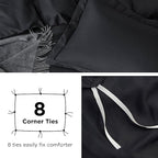 Bedsure Duvet Cover Twin/Twin XL Size - Soft Double Brushed Bedding Set for Kids & Adults, Zipper Closure, 2 Pieces, Includes 1 Duvet Cover (68"x90") & 1 Pillow Sham, NO Comforter, Black