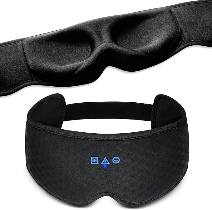 Sleep Mask with Bluetooth Headphones: Adjustable Speaker Fit - Bluetooth 5.4 Wireless Music Sleeping Headphones
