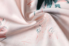 Valennia Women Long Silky Bathrobe Satin Kimono Robe Floral Printed Dressing Gown Sleepwear