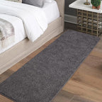 Keeko 2x8 Area Rugs for Living Room, Soft Modern Memory Foam Bedroom Rug Washable Indoor Rug Low Pile Minimalist Non Slip Carpet for Kids Nursery Dorm Room Home Decor Dark Grey