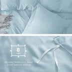 Bedsure Duvet Cover Twin/Twin XL Size - Soft Double Brushed Bedding Set for Kids & Adults, Zipper Closure, 2 Pieces, Includes 1 Duvet Cover (68"x90") & 1 Pillow Sham, NO Comforter, Light Blue