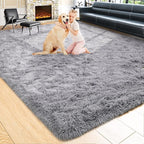 Noahas Extra Large 9x12 Area Rugs for Living Room,Fluffy Grey Rug,Big Thick Plush Non-Skid Shag Carpet,Soft Shaggy Rugs for Bedroom Indoor Modern Home Decor