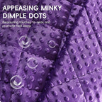 yescool Twin Size Purple Weighted Blanket for Adults 12 Pounds Cooling Weighted Heavy Blanket, Minky Throw Blankets Warm Weighted Comforter, Big Washable Thick Blankets Gift for 100-150lbs, 48 * 72in
