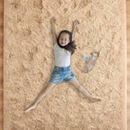 ISEAU Area Rugs 9x12 Feet for Living Room Rugs, Ultra Soft Fluffy Rugs for Bedroom, Non-Slip Modern Large Shag Bedroom Rug for Boys Kids Room Dorm Home Decor, Camel