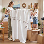 Bedsure Gentlesoft 100% Cotton Blanket Twin XL Size for College Dorm - Cooling Breathable and Soft for Spring Summer, Waffle Weave Twin Blanket for Bed, Dorm Room Essentials, White, 66x90 inches