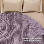 Bedsure GentleSoft Light Purple Fleece Blanket for Couch - Cozy Soft Blankets for Women, Cute Small Throws for Girls, 90x90 Inches
