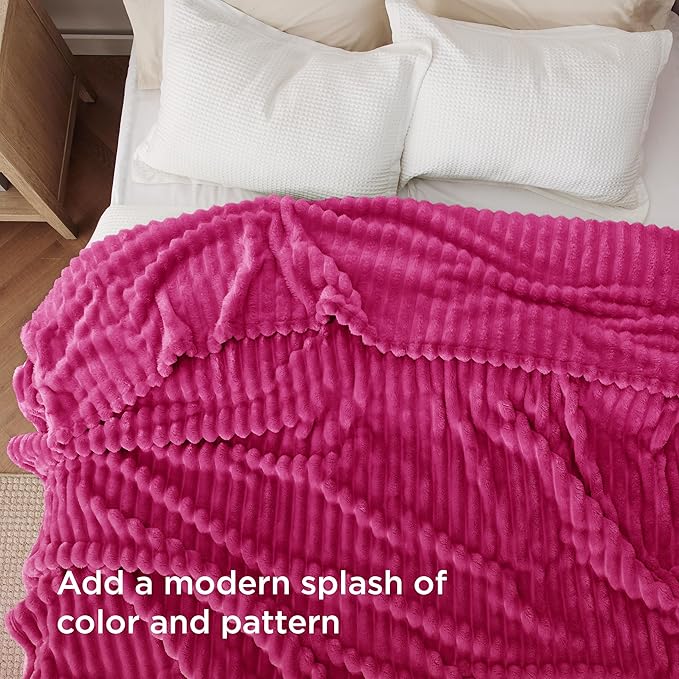 Bedsure GentleSoft Hot Pink Full Blanket for Bed - Cozy Soft Blankets for Women, Cute Large Throws for Girls, 84x90 Inches