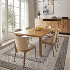 RUGSREAL Boho Rug 4x6 Bedroom Machine Washable Rug Braided Print Floor Cover Dining Room Throw Carpet with Rubber Backing Farmhouse Rustic Accent Rug for Living Room Home Decor, Mocha