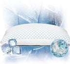 Premium Adjustable Shredded Memory Foam Pillow - Suitable for Side, Back, and Stomach Sleepers, with Cooling Fiber Machine Washable Cover (King（1 Count）)