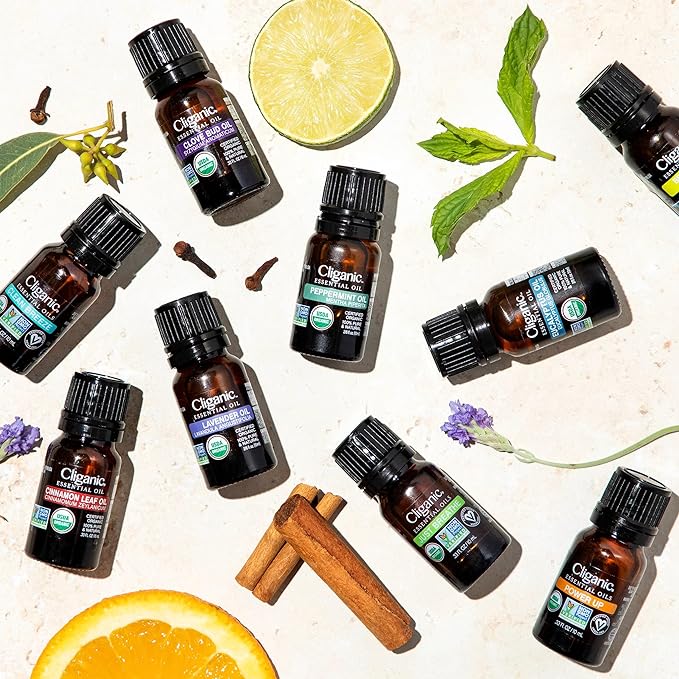 Cliganic Organic Lemongrass Essential Oil, 1oz - 100% Pure Natural Undiluted, for Aromatherapy Diffuser | Non-GMO Verified