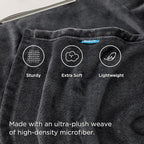 Bedsure GentleSoft Fleece Blankets Queen Size Dark Grey - Bed Blanket Soft Lightweight Plush Fuzzy Cozy Luxury Microfiber, 90x90 inches