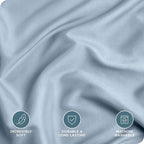 Bare Home Bedding Duvet Cover Extra Long Size - Premium 1800 Super Soft Collection - Lightweight, Cooling - Soft Breathable Bedding Duvet Cover (Twin/Twin XL, Dusty Blue)