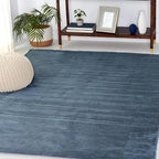 SAFAVIEH Washable Rug Faux Rabbit Fur Shag Collection - 5' x 7', Dark Grey, Slip Resistant & Easy Cleaning, Ideal for Living Room, Bedroom, Kids Playroom, Nursery, Dining Space (FRF976H)