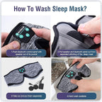 Sleep Mask with Bluetooth Headphones, Boodlab Bluetooth Eye Mask for Sleeping, Washable Sleeping Headphones, Cool Tech Gadgets Unique Gift for Valentine's Father's Mother's Day Birthday Christmas