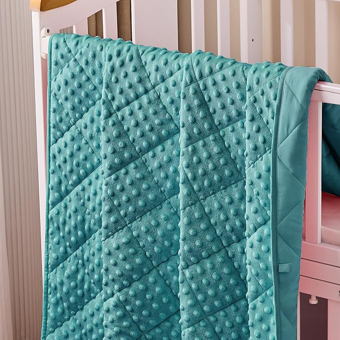 yescool Weighted Blanket 7 Pounds Teal Twin Size Cooling Weighted Throw Blanket, Minky Heavy Blankets Warm Weighted Comforter, Big Washable Thick Blankets Gift for 60-90lbs, 40 * 60in