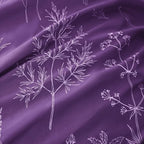Love's cabin Dark Purple Full Comforter Set - Full Size Comforter Set, 3 Pieces Cute Floral Bedding Sets for All Seasons,1 Soft Reversible Botanical Flowers Comforter and 2 Pillow Shams