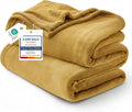 Bedsure GentleSoft Gold Fleece Throw Blanket - 300GSM Blankets for Couch, Sofa, Bed, Soft Lightweight Plush Cozy Throws for Toddlers, 50x60 inches