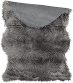 SAFAVIEH Faux Sheep Skin Collection 2' x 3' Grey FSS115D Silken Glam 2.35-inch Thick Accent Rug