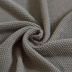 Longhui bedding Medium Grey 100% Cotton Lightweight Cable Knit Throw Blanket for Couch Sofa Bed Home Décor, Bonus Laundering Bag, Gray Color 60“ x 80” Machine Washable