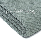 Chanasya Premium Textured Knit Throw Blanket with Tassels - Soft, Cozy Blanket for Couch, Bed, Living Room - 50" x 65” - Tan Sage