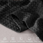 Elegant Comfort Premium 100% Cotton Waffle Blanket - Lightweight Breathable Waffle Weave Bed Blanket - Soft and Warm All Season Blanket for Couch, Sofa and Bed, King Size 90x108 Inches, Black