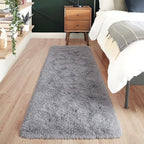 Noahas Grey Runner Rug for Hallway,2'x6' Long Area Rugs for Bedroom Living Room,Non Slip Thick Shag Floor Carpet for Entryway Kitchen Dorm Nursery Bedside Kids Room