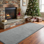 Keeko 2x8 Long Runner Rug, Grey Bedroom Bedside Runner Rug Living Room Carpet Area Throw Rugs for Hallway Soft Indoor Memory Foam Rugs for Teen Kids Classroom Nursery Dorm Laundry Room Decor