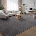 Keeko 5x8 Area Rugs for Living Room, Soft Modern Memory Foam Bedroom Rug Washable Indoor Rug Low Pile Minimalist Non Slip Carpet for Kids Nursery Dorm Room Home Decor Dark Grey
