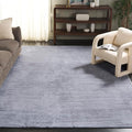 SAFAVIEH Washable Rug Faux Rabbit Fur Shag Collection - 8' x 10', Light Grey, Slip Resistant & Easy Cleaning, Ideal for Living Room, Bedroom, Dining Space (FRF976F)