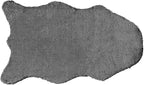 Walk on Me Faux Rabbit Area Rug - Plush, Fur Skin, Sheepskin, Suede Hide, 100% Polyester, Washable Animal Rug - Extreme Comfort, Softness, Stylish - Living Room & Dining Area (24"x39", Black/White)