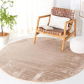 SAFAVIEH Washable Rug Faux Rabbit Fur Shag Collection - 6' Round, Beige, Slip Resistant & Easy Cleaning, Ideal for Living Room, Bedroom, Kids Playroom, Nursery, Dining Space (FRF976B)