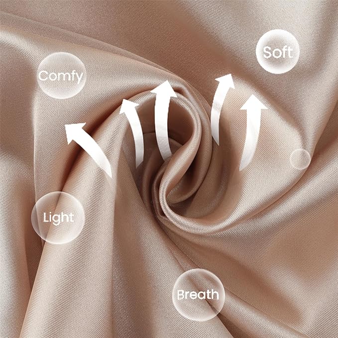 Kihnop Women's Satin Robe Silk Robe Lace Bridal Robes for Bride Bridesmaid Robes Silky Bathrobe Getting Ready Sleepwear
