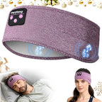 Sleep Headphones Bluetooth 5.4 Headband, Sleeping Headphones for Side Sleepers, Over-Ear Headphones with Built-in Stereo Speakers, Soft Sports Headband Music Earphones for Workout Running Air