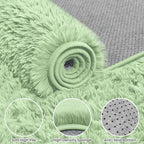 8x10 Area Rugs for Living Room Rug: Soft Fluffy Shag Mint Green Rugs for Bedroom, Non-Slip Large Fuzzy Plush Rug Indoor Floor Carpet for Nursery Kids Boys Girl Room, Dorms, Playroom, Modern Home Decor
