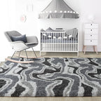 Noahas Large Fluffy 5x8 Area Rugs for Living Room Bedroom,Fuzzy Grey Thick Shag Throw Rug,Big Soft Shaggy Bedside Non-Slip Plush Dorm Nursery Kids Carpet
