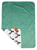 Dear Baby Gear - Reversible Baby Blankets - Soft Nursery Blanket for Newborn - Toddler Blankey - Throw Blanket for Boys & Girls - Infant Blankets - 40x30 (Girl Antler Flowers - Mint Dot)