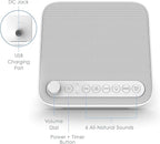 Pure Enrichment Wave Premium Sleep Sound Machine with USB Charger - Seamless Looping with 6 Soothing All-Natural Sounds, & Auto-Off Timer - Easily Portable for Travel (White) Patented Design