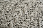 DOKOT Grey Knit Throw Pillow Cover Decorative Cable Braid and Diamond Knitting Square Warm Cushion Cover (Light Gray, (18x18 inches(45x45cm))