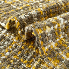 Multi-Color Gold Cable Woven Throw Blanket for Couch,60"X80" Boho Style Textured Blankets for Home Decor,Super Soft Warm Cozy Chunky Blanket with Decorative Tassels for Bed and Sofa