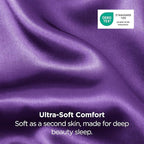 Bedsure King Size Satin Pillowcase Set of 2 - Purple Silky Pillow Cases for Hair and Skin with Envelope Closure, Similar to Silk Pillow Cases, Gifts for Women Men, 20x36 Inches, 2pcs
