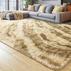Noahas Large Fluffy 5x8 Area Rugs for Living Room Bedroom,Thick Khaki Shag Throw Rug,Big Soft Shaggy Bedside Non-Slip Plush Dorm Nursery Kids Carpet