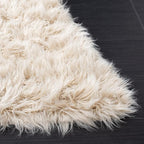 SAFAVIEH Faux Sheep Skin Collection 3' x 5' Beige FSS115K Silken Glam 2.35-inch Thick Area Rug
