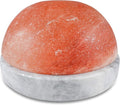 Himalayan Secrets® Salt Dome Lamp | for Warming Up Hands and Feet (11" Gray Marble Base)
