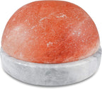 Himalayan Secrets® Salt Dome Lamp | for Warming Up Hands and Feet (11" Gray Marble Base)