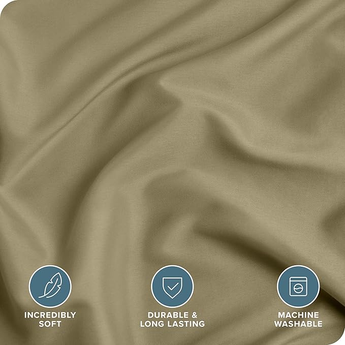 Bare Home Bedding Duvet Cover California King Size - Premium 1800 Super Soft Collection - Lightweight, Cooling - Soft Breathable Bedding Duvet Cover (Cal King, Olive)