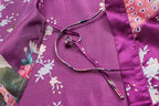 Women's Short Kimono Robes Bride and Bridesmaid Satin Floral Bathrobe Peacock Sleepwear Dressing Gown for Wedding Party