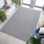 Keeko Area Rugs for Living Room Bedroom 6x9 Grey, Soft Modern Large Rugs Indoor Non Slip Fluffy Rug Minimalist Low Pile Washable Carpet Rug for Kids Boys Girls Dorm Classroom Nursery Home Decor