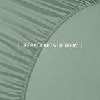 Elegant Comfort 8-Piece Pinch Pleated Comforter Set - All Season Complete Bed in a Bag, Includes 4pc Smart Sheet Set, Bed Skirt, Comforter, Matching Pillowcases and Shams, Full/Queen, Sage Green